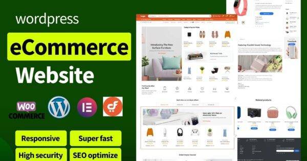 create WordPress ecommerce website with woocommerce wordpress website online store online shop Website redesign WordPress design